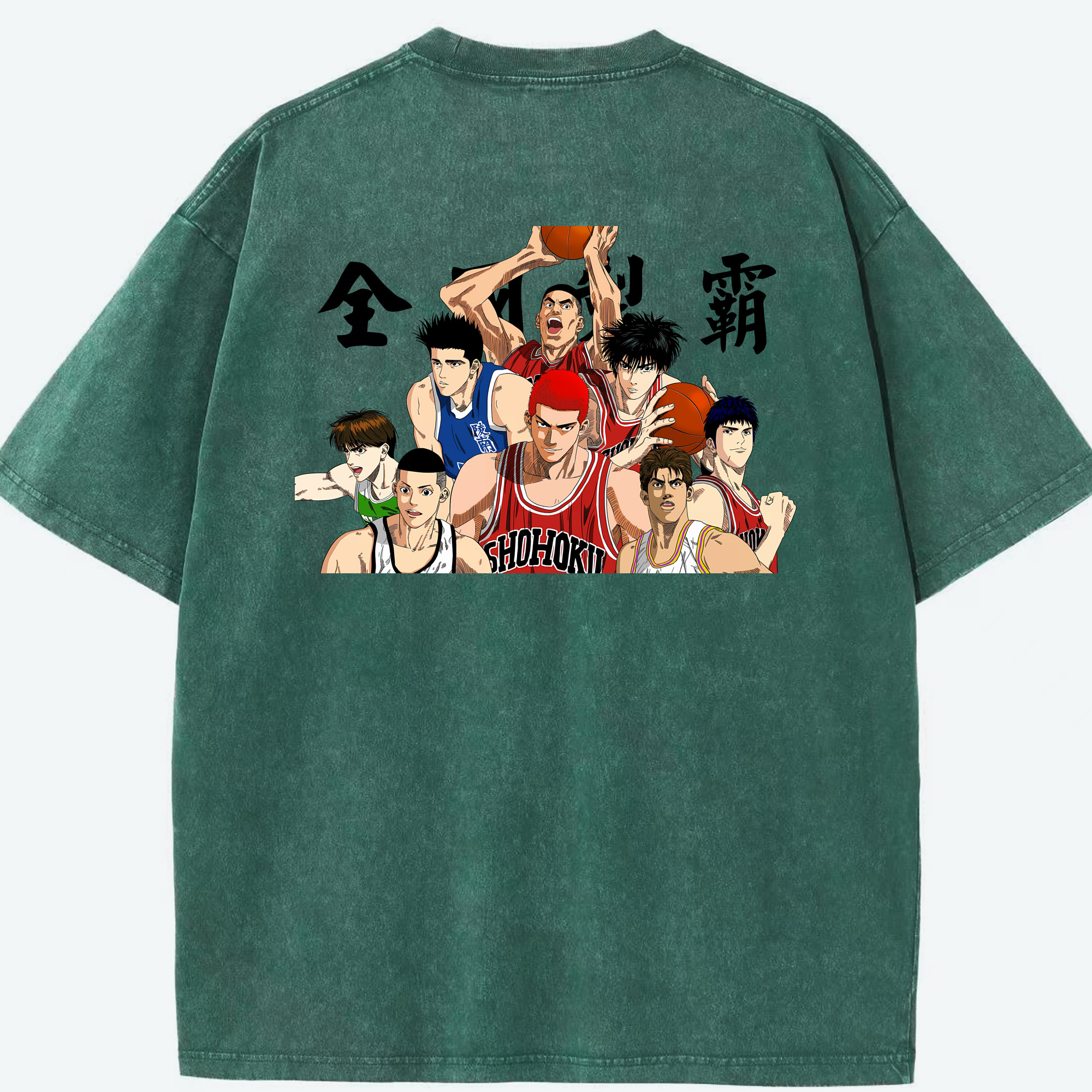 （画像用） SLAM DUNK／スラムダンク 綿100% ヴィンテージ風 半袖Tシャツ（背面プリント）